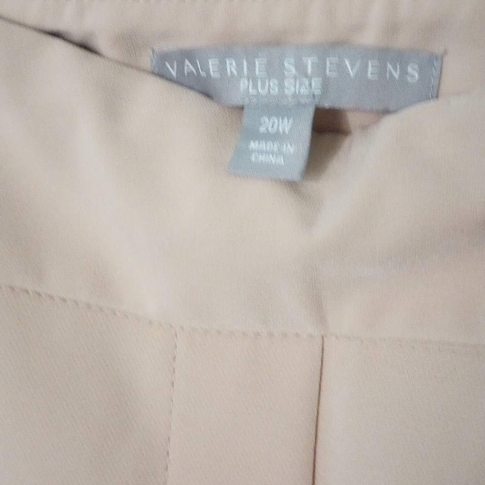 Valerie Stevens Cream Plus Size Trousers